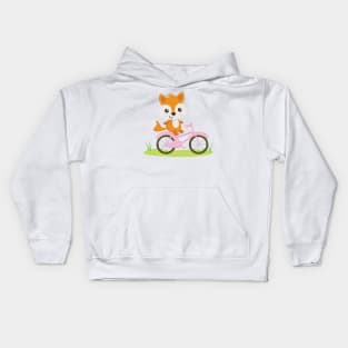 Cute Riding Fox Kids Hoodie